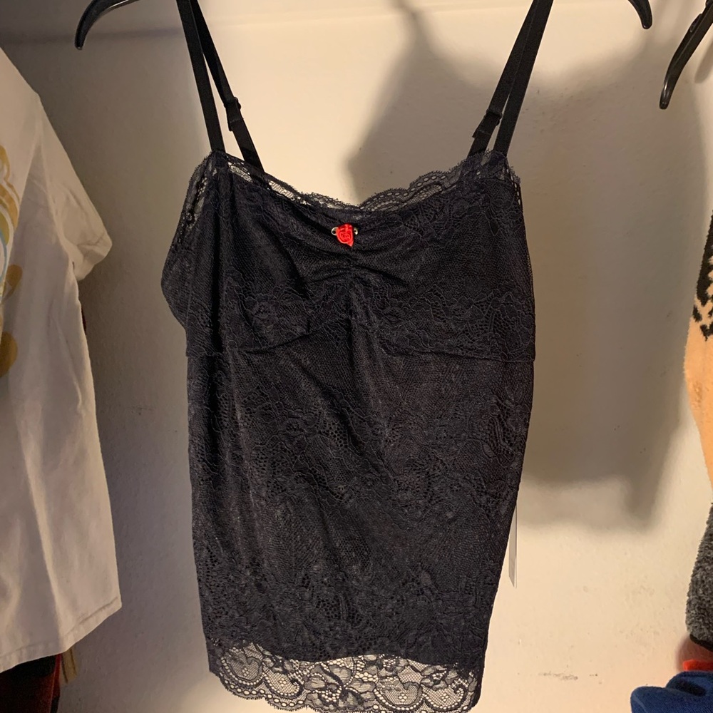 Black Lace Camisole Top